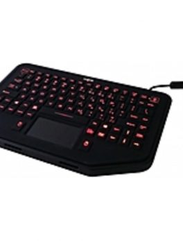 Havis KB-101 89 Key Rugged USB Backlit Keyboard - US Format - Black