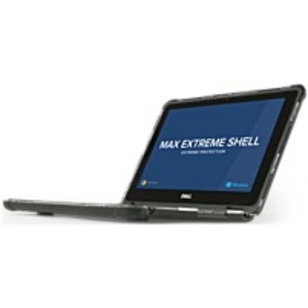 MAXCases Extreme Shell for Dell 3189 Chrombook 11 (Black) - For Chromebook, Notebook - Transparent - Impact Resistant, Wear Resistant, Shock Absorbing, Drop Resistant, Anti-slip, Scratch Resistant, Tear Resistant - Thermoplastic Elastomer (TPE), Thermopl