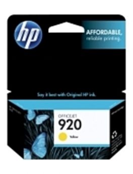 HP CH636AN 920 Ink Cartridge for Officejet 6000 Series, 6000 Wireless, 6500 Series, 6500 Wireless Printers - 300 Pages - Yellow