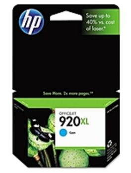 HP CD972AN140 No. 920XL Cyan Inkjet Print Cartridge for HP Officejet 6500 Printer Series - 700 Pages Yield