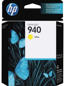 HP 940 (C4905AN#140) Original Ink Cartridge - Single Pack - Inkjet - Standard Yield - 900 Pages - Yellow - 1 Each