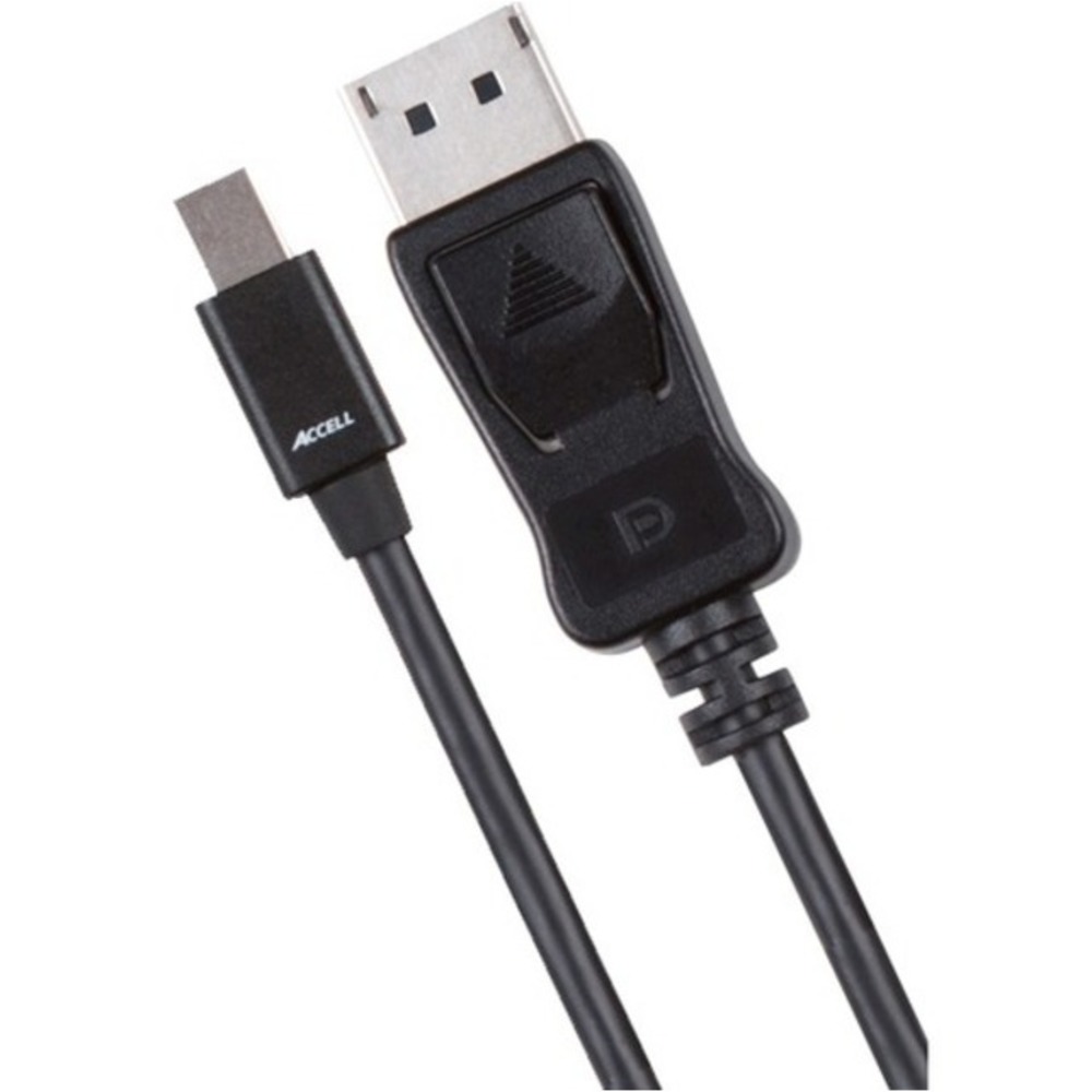 Accell UltraAV Mini DisplayPort to DisplayPort 1.2 Cable - 3.28 ft DisplayPort A/V Cable for Monitor, HDTV - First End: 1 x Mini DisplayPort Male Digital Audio/Video - Second End: 1 x DisplayPort Male Digital Audio/Video - 21.6 Gbit/s - Supports up to 384