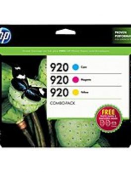 HP B3B30FN No 920 Inkjet Ink Cartridge for Officejet 6500 All-in-One Printer - 300 Pages - 3 Pack - Cyan, Yellow, Magenta