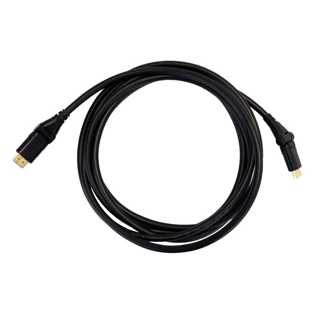 VisionTek HDMI Pivot Cable 10 ft (M/M) - 10 ft HDMI A/V Cable for Audio/Video Device, Stereo Receiver, Blu-ray Player, DVD Player, TV - First End: 1 x HDMI (Type A) Male Digital Audio/Video - Second End: 1 x HDMI (Type A) Male Digital Audio/Video - Shield