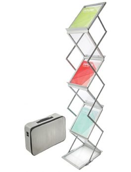 Deflecto 791061 6-Shelf Portable Literature Display - Silver