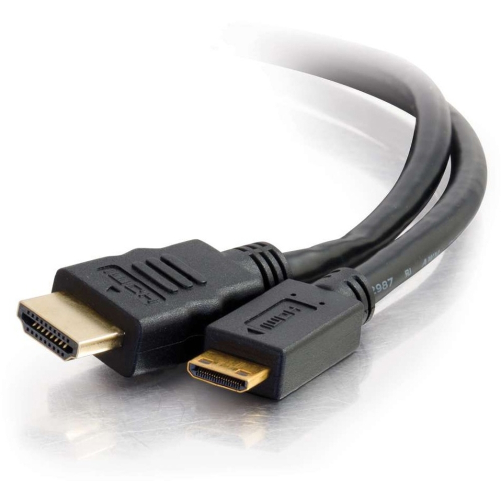 C2G 6ft High Speed HDMI to Mini HDMI Cable with Ethernet - 6 ft HDMI A/V Cable for Audio/Video Device, Smartphone, Tablet, Desktop Computer - First End: 1 x HDMI Male Digital Audio/Video - Second End: 1 x HDMI (Mini Type C) Male Digital Audio/Video - Supp