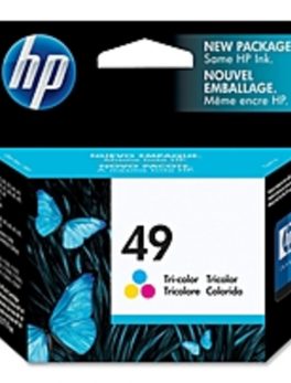 HP 49 Tri-color Original Ink Cartridge - Multicolor - Inkjet - 350 Page - 1 Each