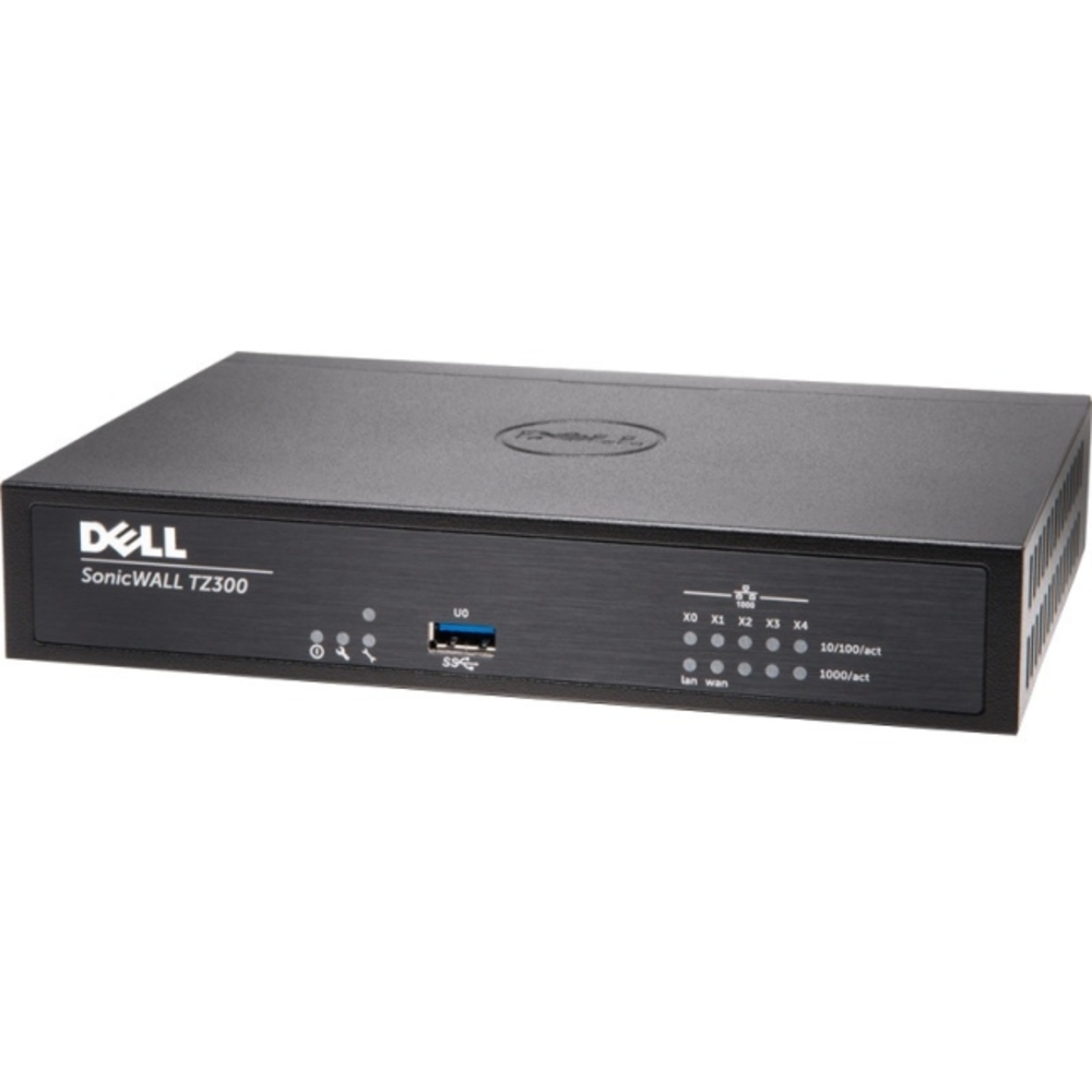 SONICWALL TZ300 - Intrusion Prevention, Malware Protection, Application Control, Content Filtering, Spyware Protection, URL Filtering, Denial of Service (DoS), Stateful Packet Filtering, Signature-based Intrusion Prevention, Distributed Denial of Service