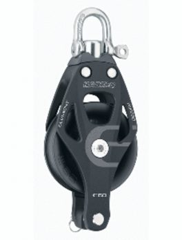 Harken 60mm Single Aluminum Element Block w/Swivel and amp; Becket