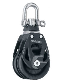 Harken 60mm Double Aluminum Element Block w/Swivel