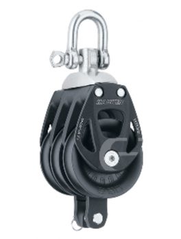 Harken 60mm Triple Aluminum Element Block w/Swivel and amp; Becket