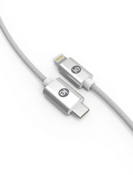 iEssentials IEN-BC6C2L-WT Braided USB-C to Lightning Cable, 6 Feet (White)