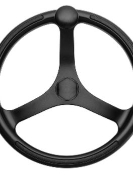 Schmitt and amp; Ongaro Primus Wheel 13.5" Black 3/4" Tapered Shaft w/Knob Finger Grips - Black Powder Coat