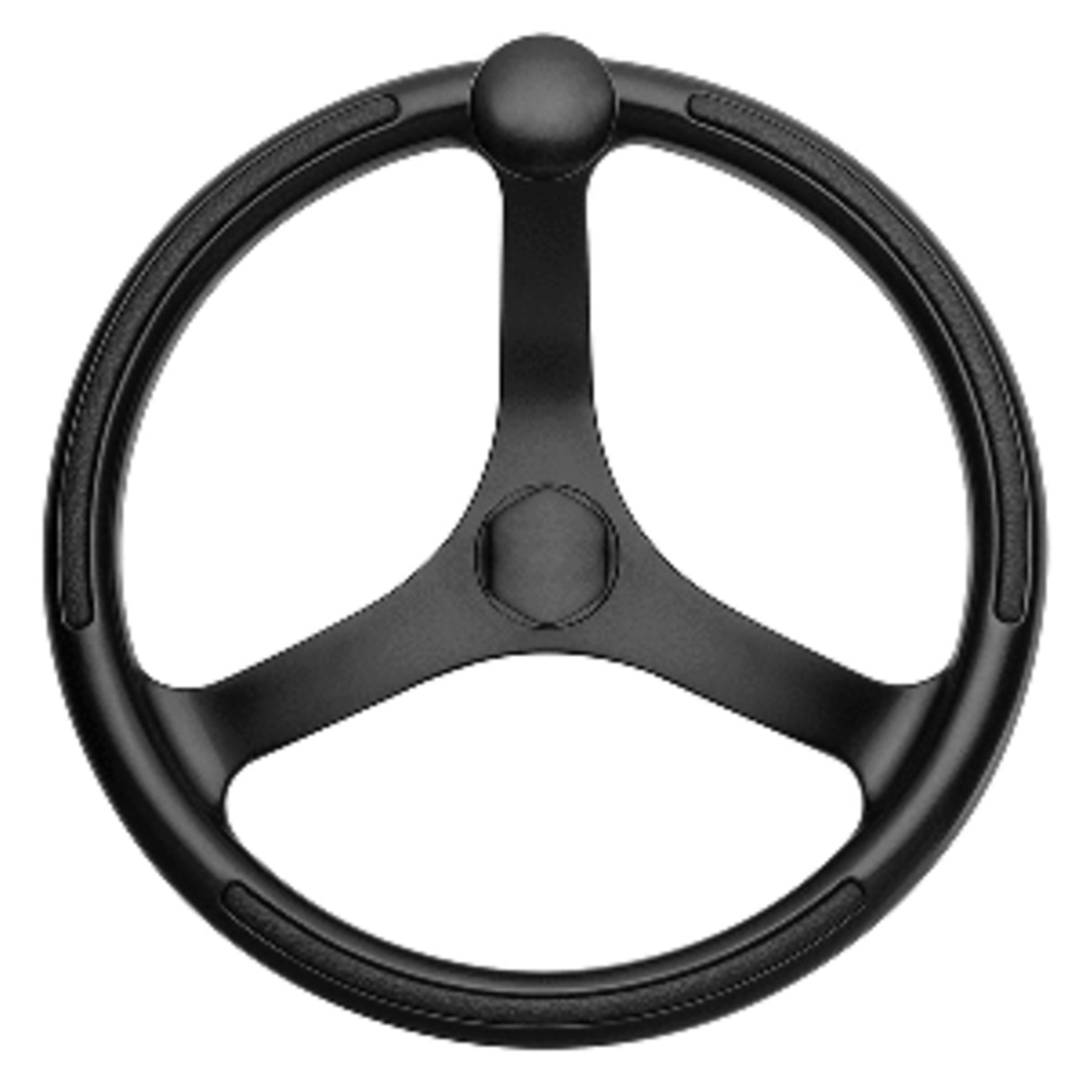 Schmitt and amp; Ongaro Primus Wheel 13.5" Black 3/4" Tapered Shaft w/Knob Finger Grips - Black Powder Coat