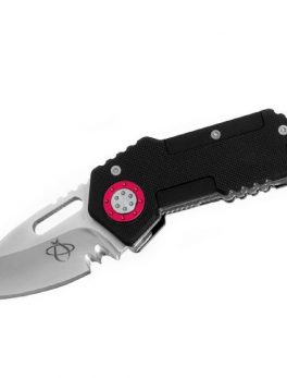 Mantis Tough Tony Folder 2.375 in Blade Black G10 Red Insert