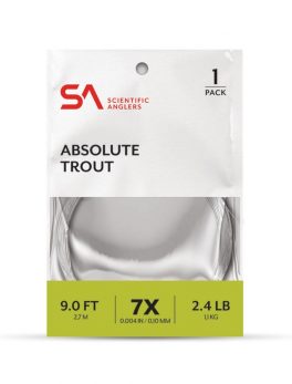 Scientific Anglers Absolute Trout 9 ft 0X Clear Leader