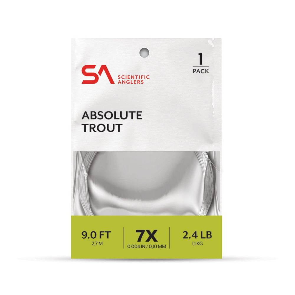 Scientific Anglers Absolute Trout 7.5 ft 4X Clear Leader