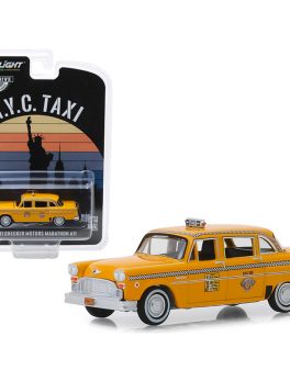 1981 Checker Motors Marathon A11 N.Y.C. Taxi (New York City) Yellow Hobby Exclusive 1/64 Diecast Model Car by Greenlight 30076