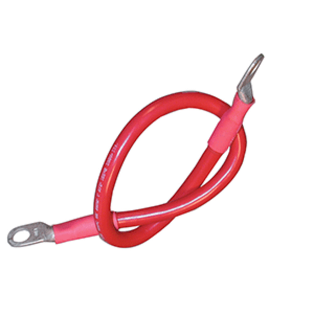 Ancor Battery Cable Assembly, 2 AWG (34mm and #178;) Wire, 3/8" (9.5mm) Stud, Red - 32" (81.2cm)