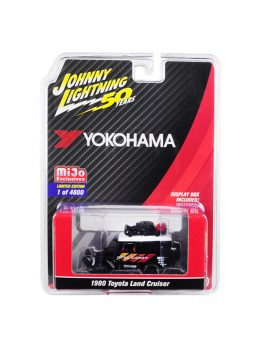 1980 Toyota Land Cruiser Black with Accessories Geolandar Yokohama Johnny Lightning 50th Anniversary Limited Edition to 4800 pieces Worldwide 1/64 Diecast Model Car by Johnny Lightnin JLCP7218
