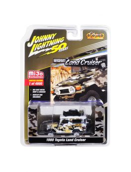 1980 Toyota Land Cruiser Camouflage with Accessories Johnny Lightning 50th Anniversary Limited Edition to 4800 pieces Worldwide 1/64 Diecast Model Car by Johnny Lightning JLCP7246