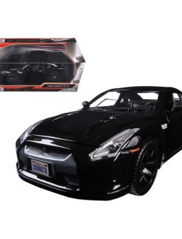 2008 Nissan GTR R35 Glossy Black 1/24 Diecast Model Car by Motormax 73384blk