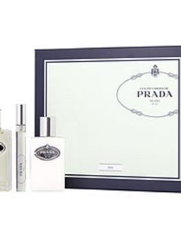 Prada Infusion D'iris Eau De Parfum Spray 3.4 Oz and Body Lotion 3.4 Oz and Eau De Parfum Spray .34 Oz Mini For Women