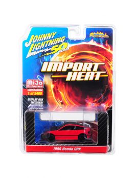 1990 Honda CRX Red with Black Hood and Top Street Freaks Johnny Lightning 50th Anniversary Limited Edition to 2400 pieces Worldwide 1/64 Diecast Model Car by Johnny Lightning JLCP7200