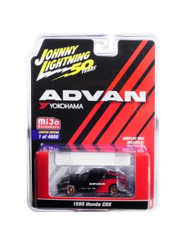 1990 Honda CRX ADVAN Yokohama Johnny Lightning 50th Anniversary Limited Edition to 4800 pieces Worldwide 1/64 Diecast Model Car by Johnny Lightning JLCP7215