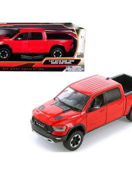 2019 RAM 1500 Rebel Crew Cab Pickup Truck Red 1/24 Diecast Model Car by Motormax 79358r