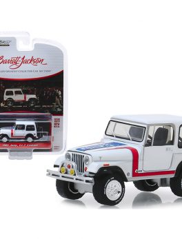 1981 Jeep CJ-7 Custom White (Lot #3005) Barrett Jackson Scottsdale Edition Series 4 1/64 Diecast Model Car by Greenlight 37180E