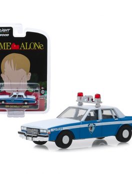 1986 Chevrolet Caprice Blue and White Wilmette Police (Illinois) Home Alone (1990) Movie Hollywood Series Release 25 1/64 Diecast Model Car by Greenlight 44850E