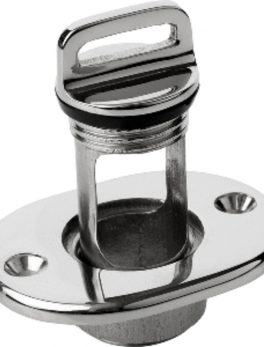 Sea-Dog Oblong Captive Garboard Drain and amp; Plug - 316 Stainless Steel