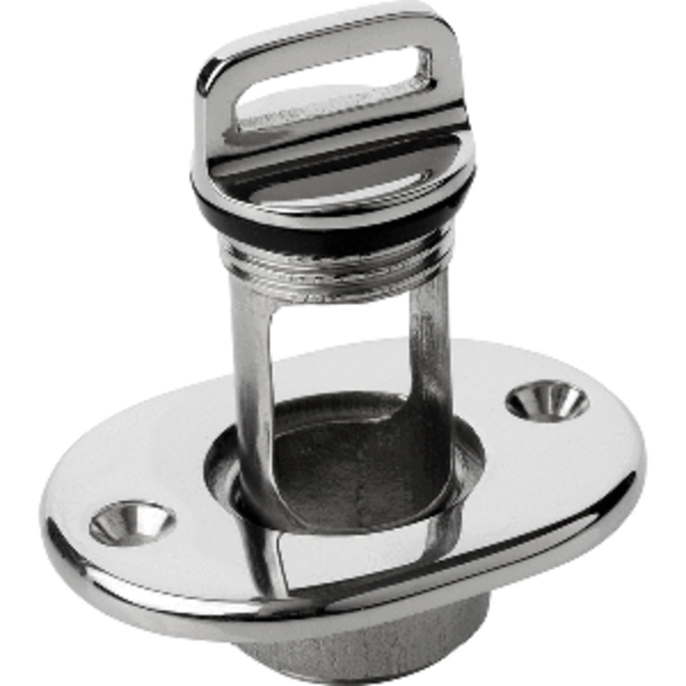 Sea-Dog Oblong Captive Garboard Drain and amp; Plug - 316 Stainless Steel