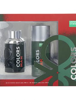 Colors De Benetton Green Edt Spray 3.4 Oz and Deodorant Spray 5.1 Oz For Men