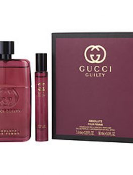 Gucci Guilty Absolute Pour Femme Eau De Parfum Spray 3 Oz and Eau De Parfum Rollerball .25 Oz Mini (travel Offer) For Women