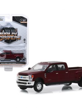 2019 Ford F-350 Lariat Pickup Truck Ruby Red Dually Drivers Series 1 1/64 Diecast Model Car by Greenlight 46010D