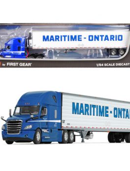 2018 Freightliner Cascadia High-Roof Sleeper Cab with 53" Utility Reefer Refrigerated Trailer Maritime-Ontario 1/64 Diecast Model by DCP/First Gear 60-0537