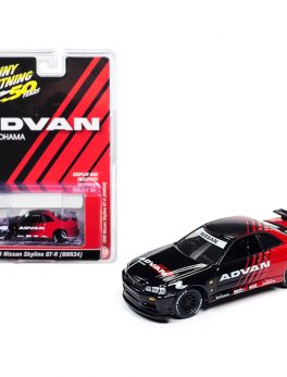 1999 Nissan Skyline GT-R (BNR34) ADVAN Yokohama Johnny Lightning 50th Anniversary Limited Edition to 4800 pieces Worldwide 1/64 Diecast Model Car by Johnny Lightning JLCP7217