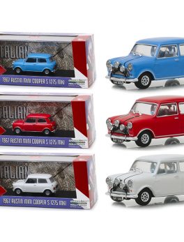 Austin Mini Cooper 3 piece Set The Italian Job (1969) Movie 1/43 Diecast Model Cars by Greenlight 86549-86550-86551