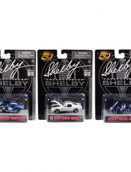 Carroll Shelby 50th Anniversary 3 piece Set 1/64 Diecast Model Cars by Shelby Collectibles 16403M