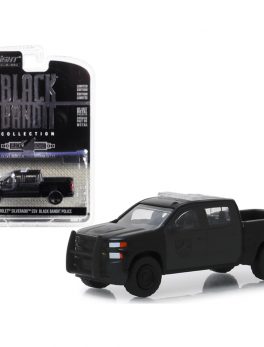 2019 Chevrolet Silverado SSV Pickup Truck Black Bandit Police Black Bandit Series 21 1/64 Diecast Model Car by Greenlight 27990F