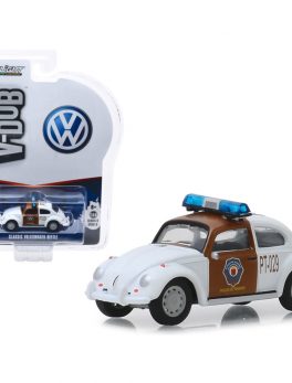 Classic Volkswagen Beetle Chiapas Traffic Police (Mexico) White and Brown Club Vee V-Dub Series 9 1/64 Diecast Model Car by Greenlight 29960F