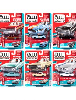 Autoworld Muscle Cars Premium 2019 Release 3, Set A of 6 Cars 1/64 Diecast Models by Autoworld 64202A