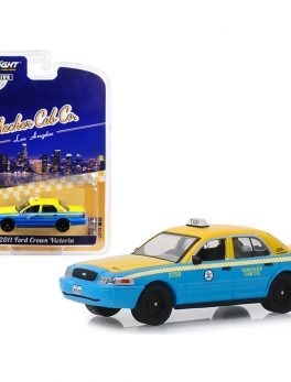 2011 Ford Crown Victoria Checker Cab Co. Taxi City of Los Angeles (California) 1/64 Diecast Model Car by Greenlight 30055