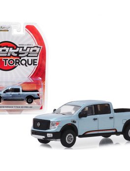 2018 Nissan Titan XD Pro-4X Pickup Truck Warrior Concept Truck Tribute Metallic Blue Steel Tokyo Torque Series 6 1/64 Diecast Model Car by Greenlight 47040F