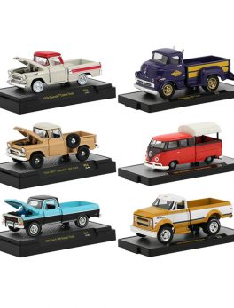 Auto Trucks 6 Pickup Trucks Set Release 54 IN DISPLAY CASES 1/64 Diecast Model Cars by M2 Machines 32500-54