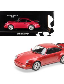 1990 Porsche 911 Turbo Metallic Red Limited Edition to 504 pieces Worldwide 1/18 Diecast Model Car by Minichamps 155069102