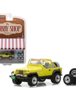 1991 Jeep YJ Yellow with Wheel and Tire Set The Hobby Shop Series 3 1/64 Diecast Model Car by Greenlight 97030D