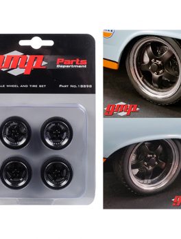 5-Spoke Wheel and Tire Pack of 4 from 1966 Ford Fairlane Street Fighter Gulf Oil 1/18 by GMP 18898